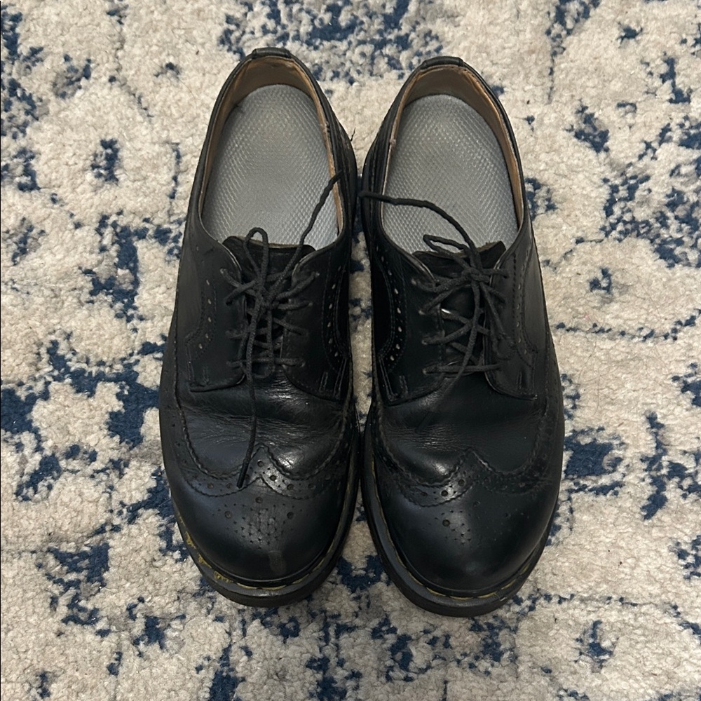 Dr. Martens Black Leather Flats
